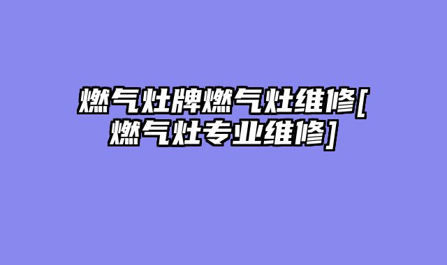 燃气灶牌燃气灶维修[燃气灶专业维修]