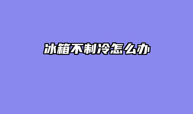 冰箱不制冷怎么办