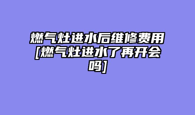 燃气灶进水后维修费用[燃气灶进水了再开会吗]
