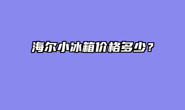 海尔小冰箱价格多少？