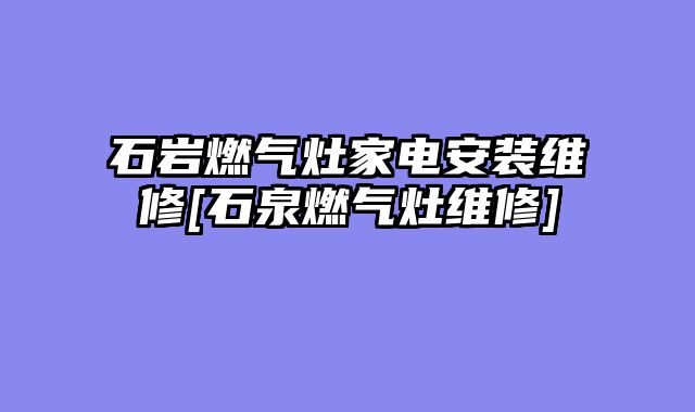 石岩燃气灶家电安装维修[石泉燃气灶维修]
