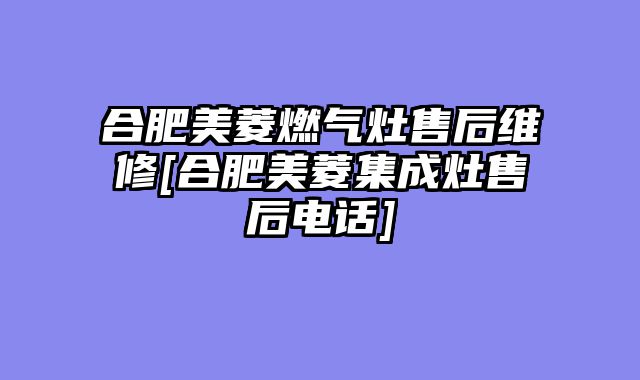 合肥美菱燃气灶售后维修[合肥美菱集成灶售后电话]