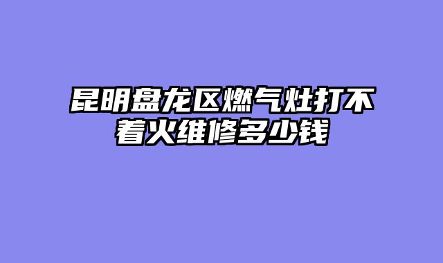 昆明盘龙区燃气灶打不着火维修多少钱