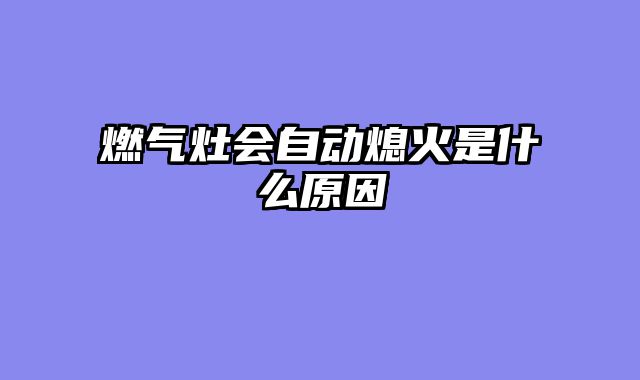 燃气灶会自动熄火是什么原因