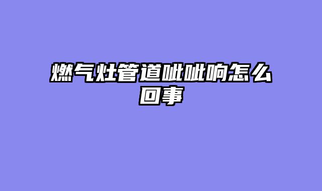 燃气灶管道呲呲响怎么回事