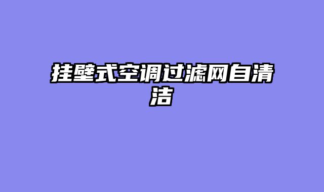 挂壁式空调过滤网自清洁