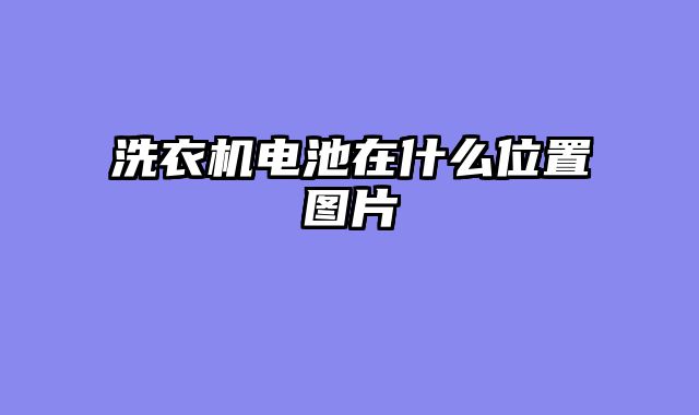 洗衣机电池在什么位置图片