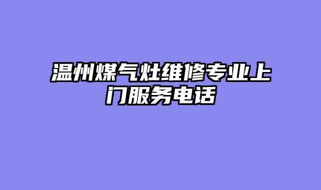 温州煤气灶维修专业上门服务电话