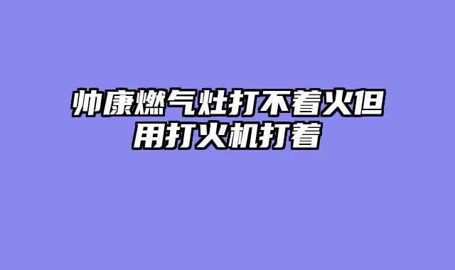 帅康燃气灶打不着火但用打火机打着