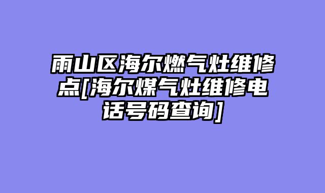 雨山区海尔燃气灶维修点[海尔煤气灶维修电话号码查询]