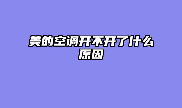 美的空调开不开了什么原因