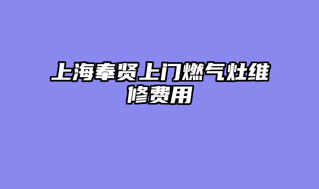 上海奉贤上门燃气灶维修费用