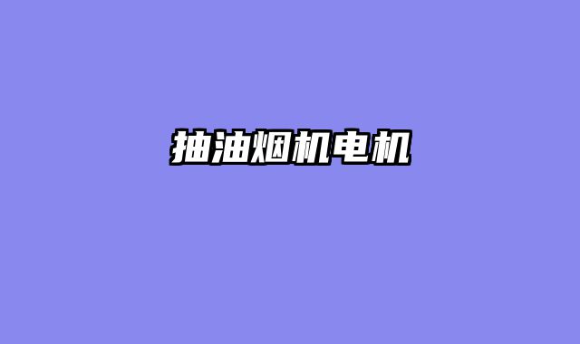抽油烟机电机