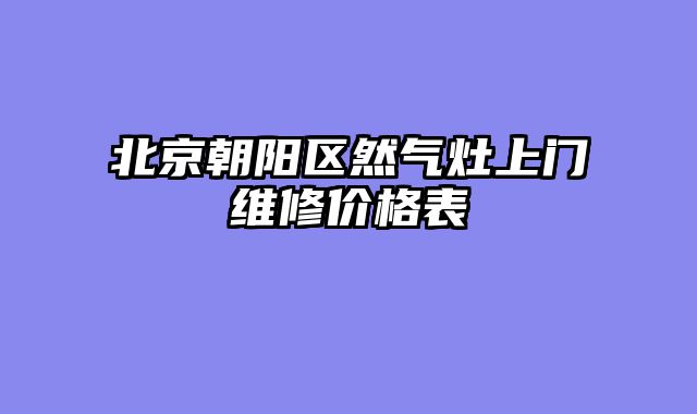 北京朝阳区然气灶上门维修价格表