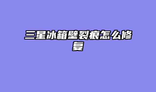 三星冰箱壁裂痕怎么修复