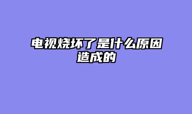 电视烧坏了是什么原因造成的