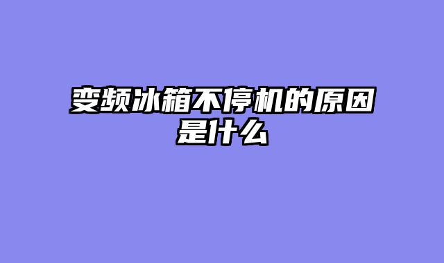 变频冰箱不停机的原因是什么