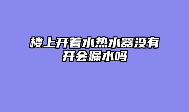 楼上开着水热水器没有开会漏水吗