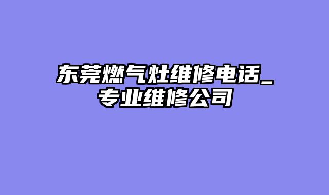东莞燃气灶维修电话_专业维修公司