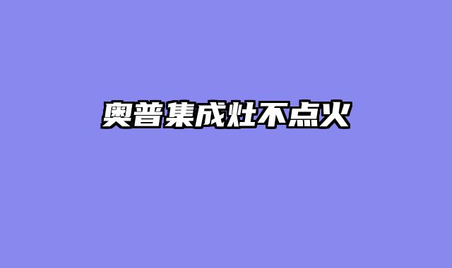 奥普集成灶不点火
