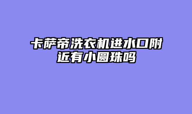 卡萨帝洗衣机进水口附近有小圆珠吗