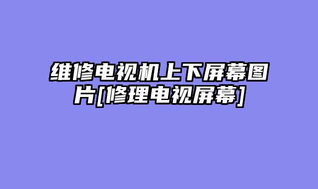 维修电视机上下屏幕图片[修理电视屏幕]