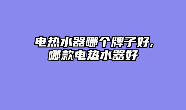 电热水器哪个牌子好,哪款电热水器好
