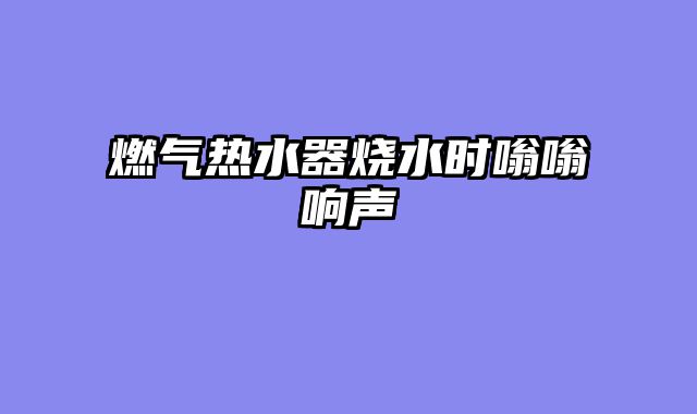 燃气热水器烧水时嗡嗡响声