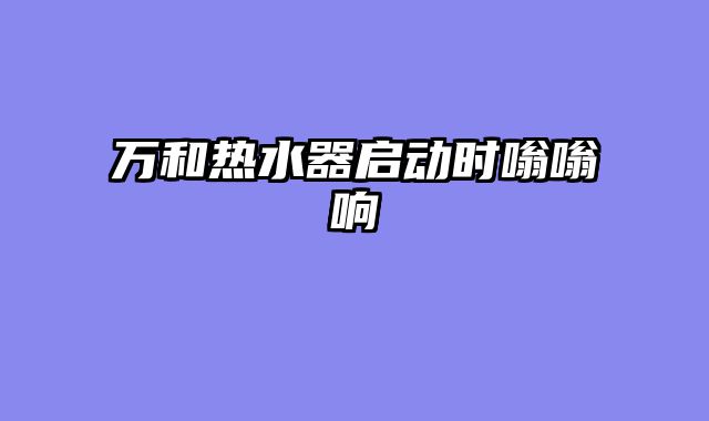 万和热水器启动时嗡嗡响
