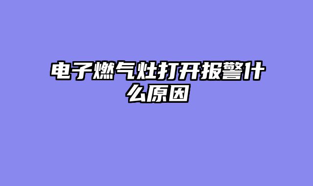 电子燃气灶打开报警什么原因
