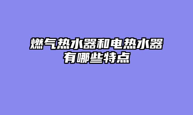 燃气热水器和电热水器有哪些特点