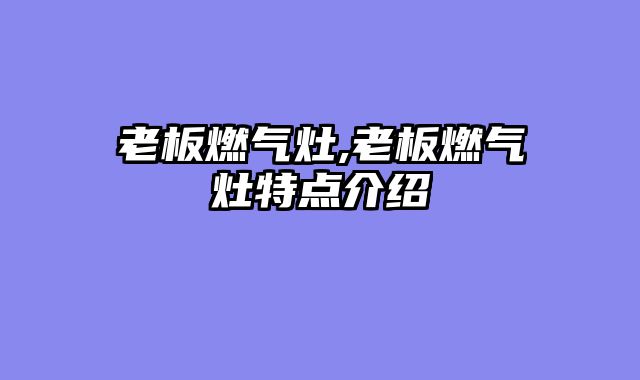 老板燃气灶,老板燃气灶特点介绍