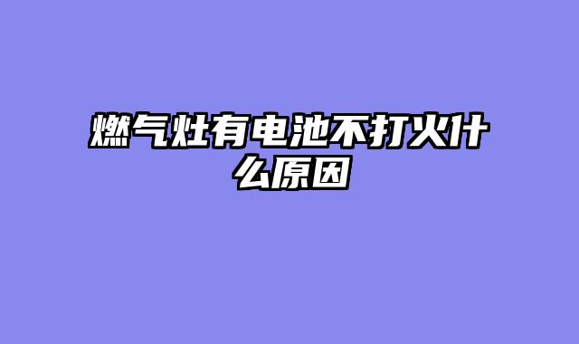 燃气灶有电池不打火什么原因
