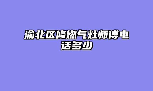 渝北区修燃气灶师傅电话多少