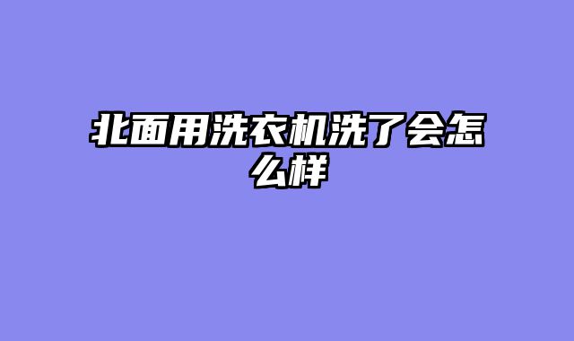 北面用洗衣机洗了会怎么样