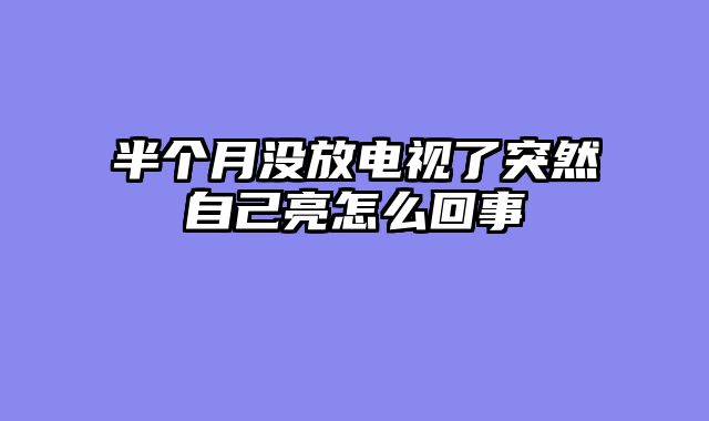 半个月没放电视了突然自己亮怎么回事
