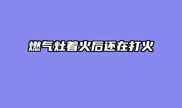 燃气灶着火后还在打火