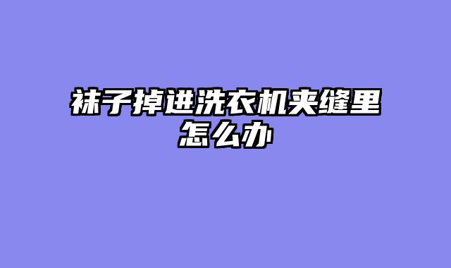 袜子掉进洗衣机夹缝里怎么办
