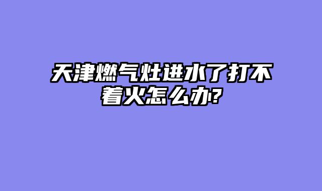 天津燃气灶进水了打不着火怎么办?