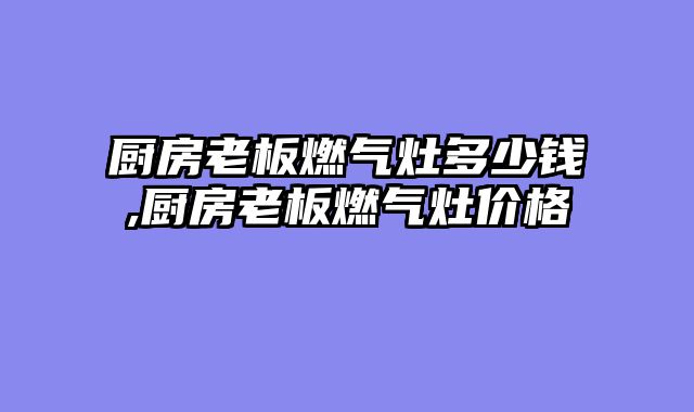 厨房老板燃气灶多少钱,厨房老板燃气灶价格