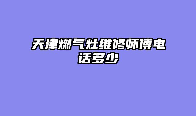 天津燃气灶维修师傅电话多少