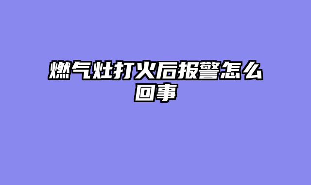燃气灶打火后报警怎么回事