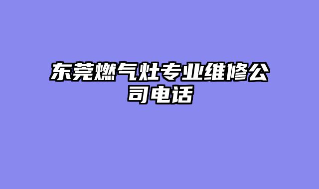 东莞燃气灶专业维修公司电话