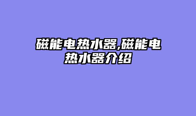 磁能电热水器,磁能电热水器介绍