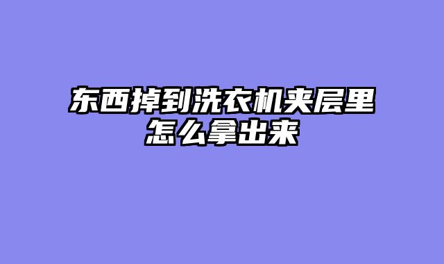 东西掉到洗衣机夹层里怎么拿出来