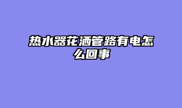 热水器花洒管路有电怎么回事