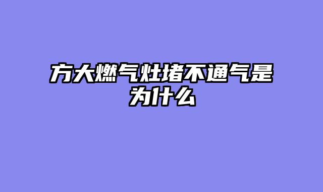 方大燃气灶堵不通气是为什么