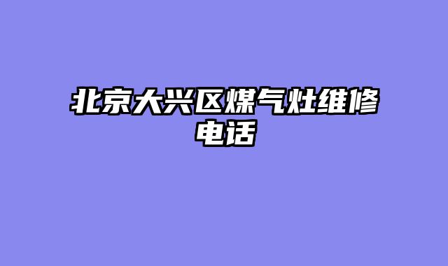 北京大兴区煤气灶维修电话