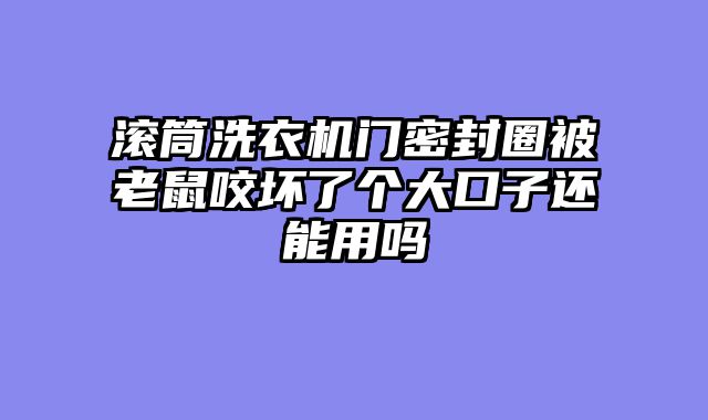滚筒洗衣机门密封圈被老鼠咬坏了个大口子还能用吗