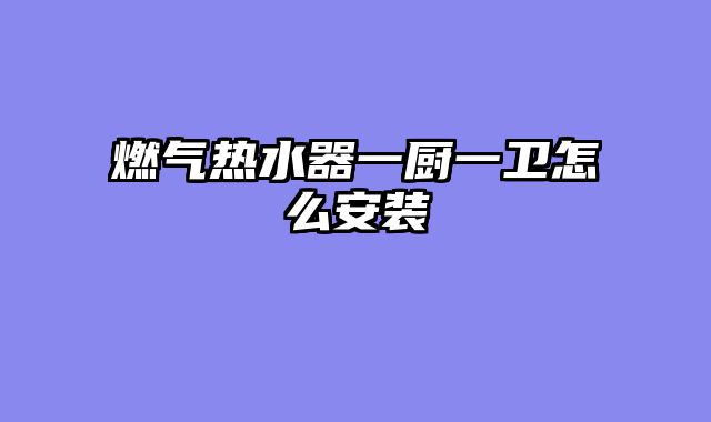 燃气热水器一厨一卫怎么安装